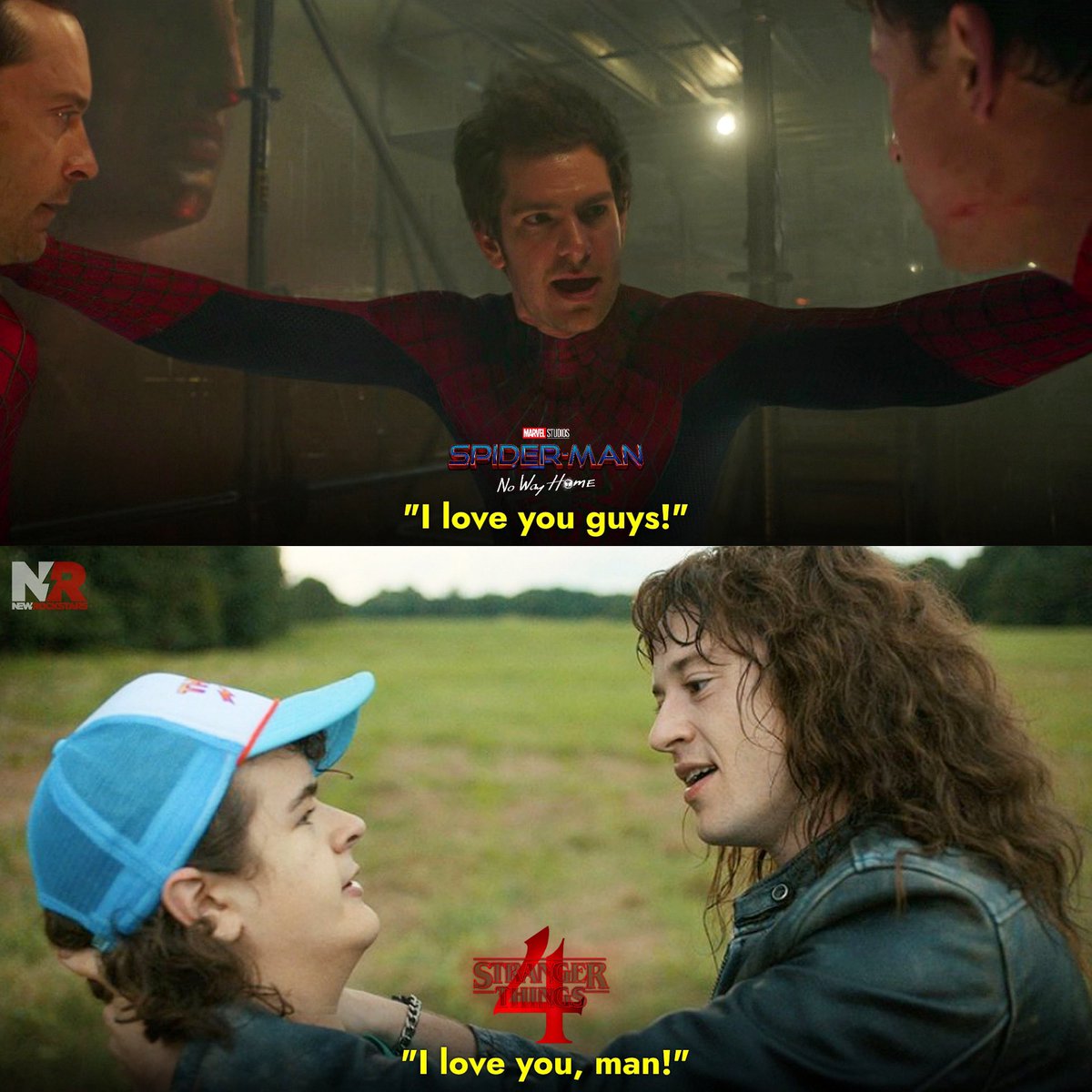 When you realize that both of these scenes were improvised. Kings. 👑 #StrangerThings  #SpiderMan