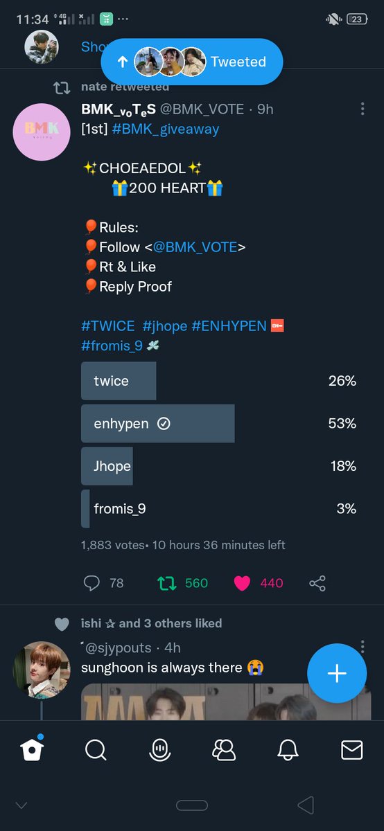 c0rnmint's tweet photo. @BMK_VOTE DONE FOR #ENHYPEN STREAM FUTURE PERFECT ‼️ https://t.co/kpZUNby4Ao