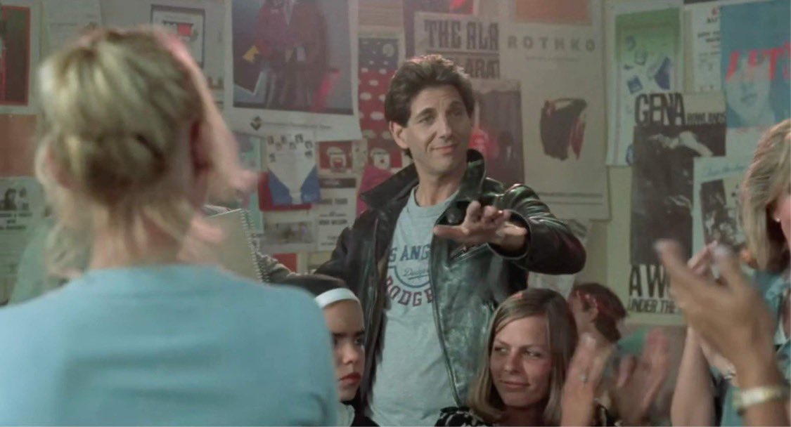 FunCityEdition's tweet photo. Is it that the elusive @TheSuTissue of the Suburban Lawns going incognito as a nun in Duke’s Cafe in Bobby Roth’s HEARTBREAKERS? Shot in LA in ‘83/‘84. #HEARTBREAKERS is now on #Bluray via @VinegarSyndrome. https://t.co/61qZZHqZUA