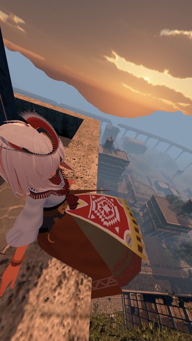 VRchatで写真撮ってると、自分の構図力の無さを痛感しますね…
動きのあるアングルを意識してこれはまだマシな感じのやつ 