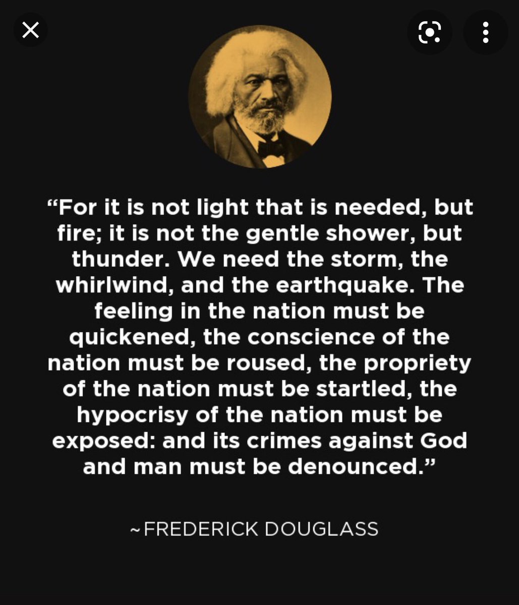 MattRKay's tweet photo. As we see the annual flurry of Frederick Douglass 4th of July speech quotes everywhere today, I again - especially this year - recommend we take time to read more of it than fits on a meme. https://t.co/6f4L6sRZpC
