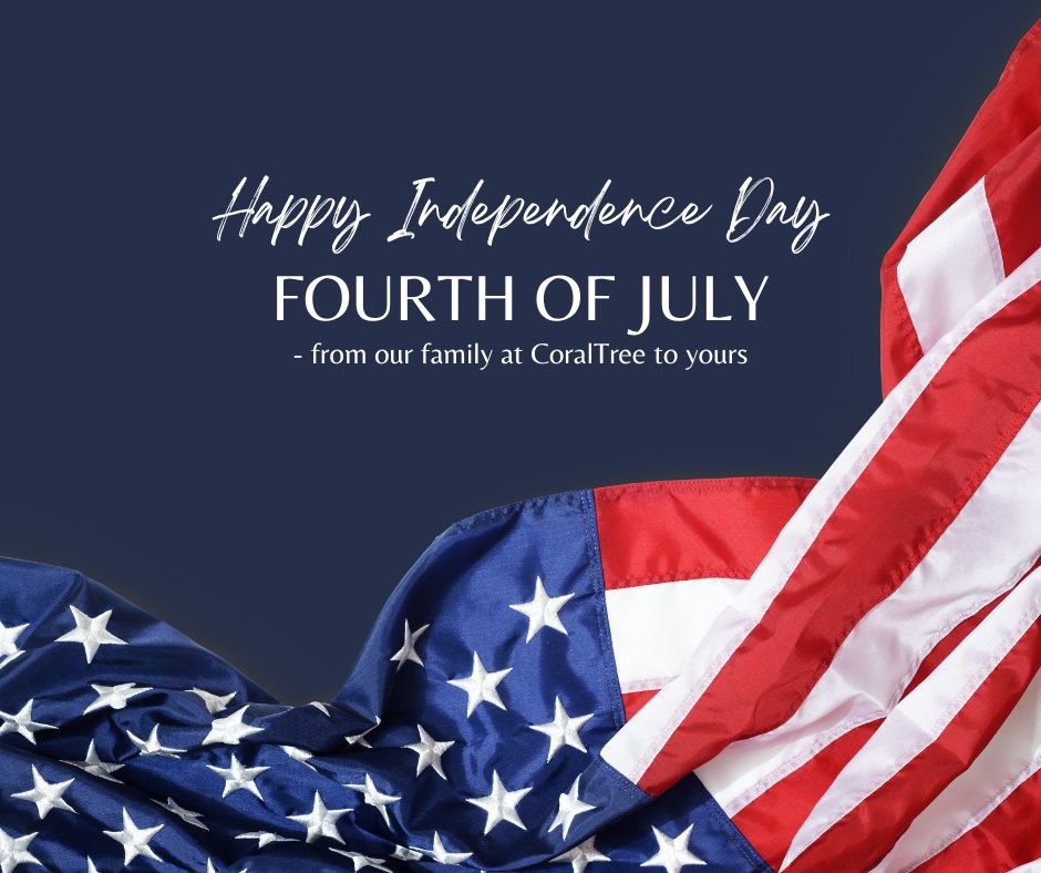 coraltreetech's tweet image. Our family at CoralTree want to wish you a safe, happy and well spent Independence Day! #HappyIndependenceDay #FourthofJuly #CoralTreetech