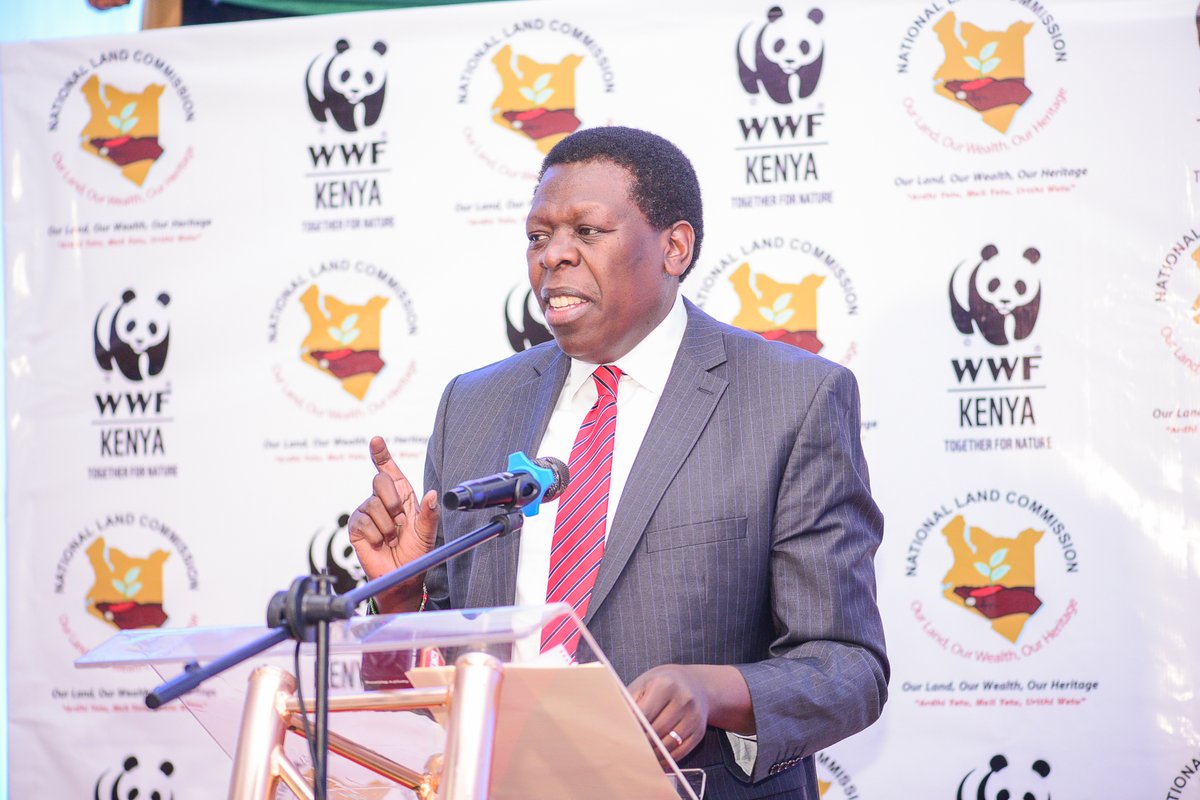 WWF_Kenya's tweet photo. "The launch of these tools for the oversight & implementation of the National #SpatialPlan & the National Land Use Policy sets out long-term goals for land use management to promote practices of optimal utilisation of land resources." Hon. @EugeneLWamalwa Defence & Devolution CS. https://t.co/6NacDtORR4