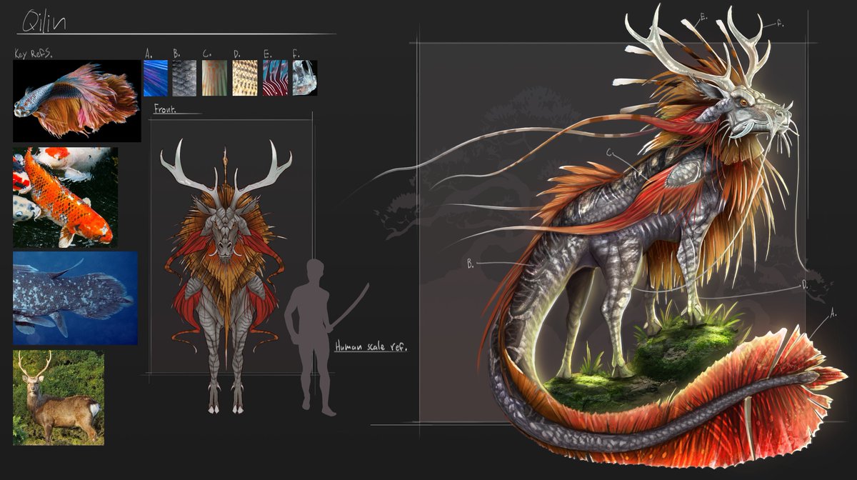 Hey here's a recent piece I made for a challenge to draw the Qilin of Chinese mythology. Let me know what you think! :)
#conceptart #conceptdesign #concept #characterdesign #photobash #ArtistOnTwitter #artwork #illustration #digitalart #creaturedesign #creatureart #creature
