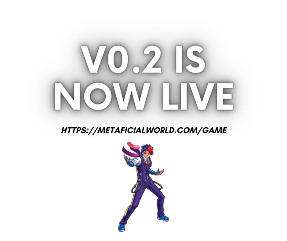 MetaficialWorld's tweet image. We Are Delighted To Announce 
MW GAME V0.2 Is Now Live!
- Gas Fees Has Been Reduced
- Bugs, Metamask Issue Has Been Resolved
- Cashout Limit Is 30 Days
- 50 MW Land Will Now Cost 150 MW
- 200 MW (BUSD Reward System Implemented On Backend, Frontend Will Be Available Soon)