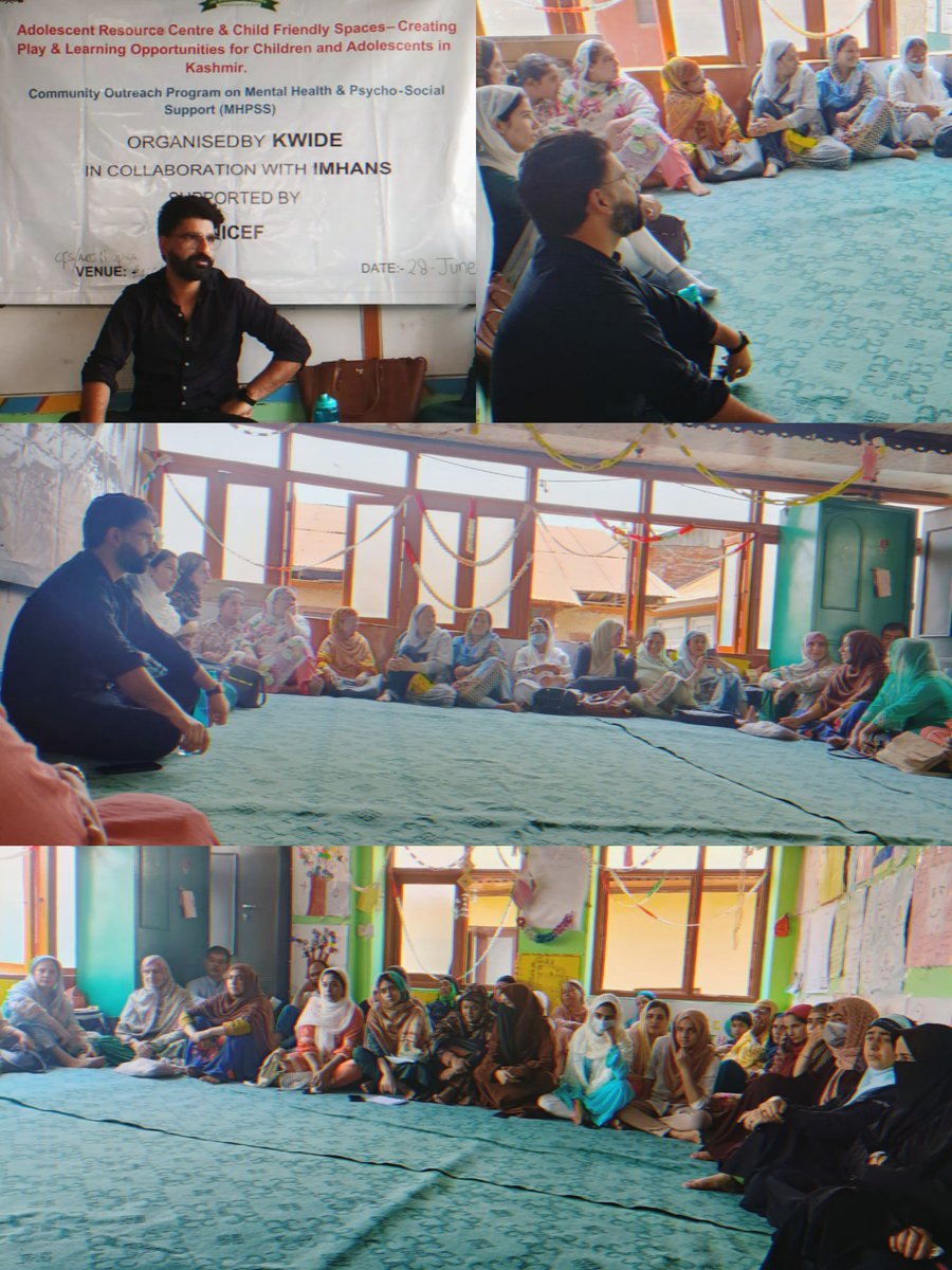 Promoting mental health in the communities. An outreach program at Eidgah, Srinagar.
#imhans #unicef #mhpss #MentalHealthAwareness #outreach