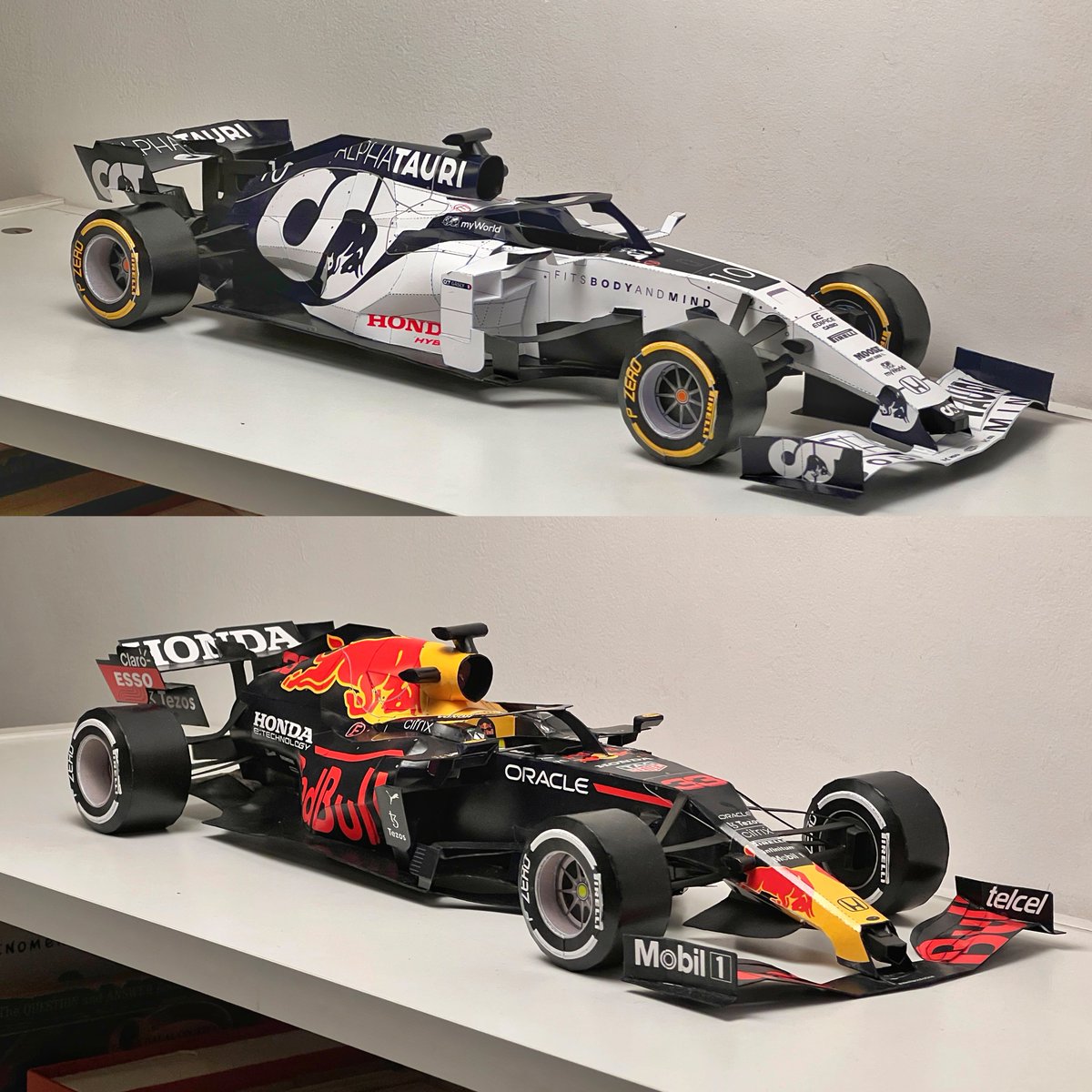 jtbhvsr's tweet photo. Presenting the Red Bull RB16B and the AlphaTauri AT01 crafted from paper!
Built in scale 1:12
#redbullracing #alphataurif1 #redbullf1 #redbullf1team #alphatauri #formula1 #f1 #formula1grandprix #grandprix #papermodelling #papermodel #papermodels #papermodeling #papermodelers https://t.co/GoVM5IElUq