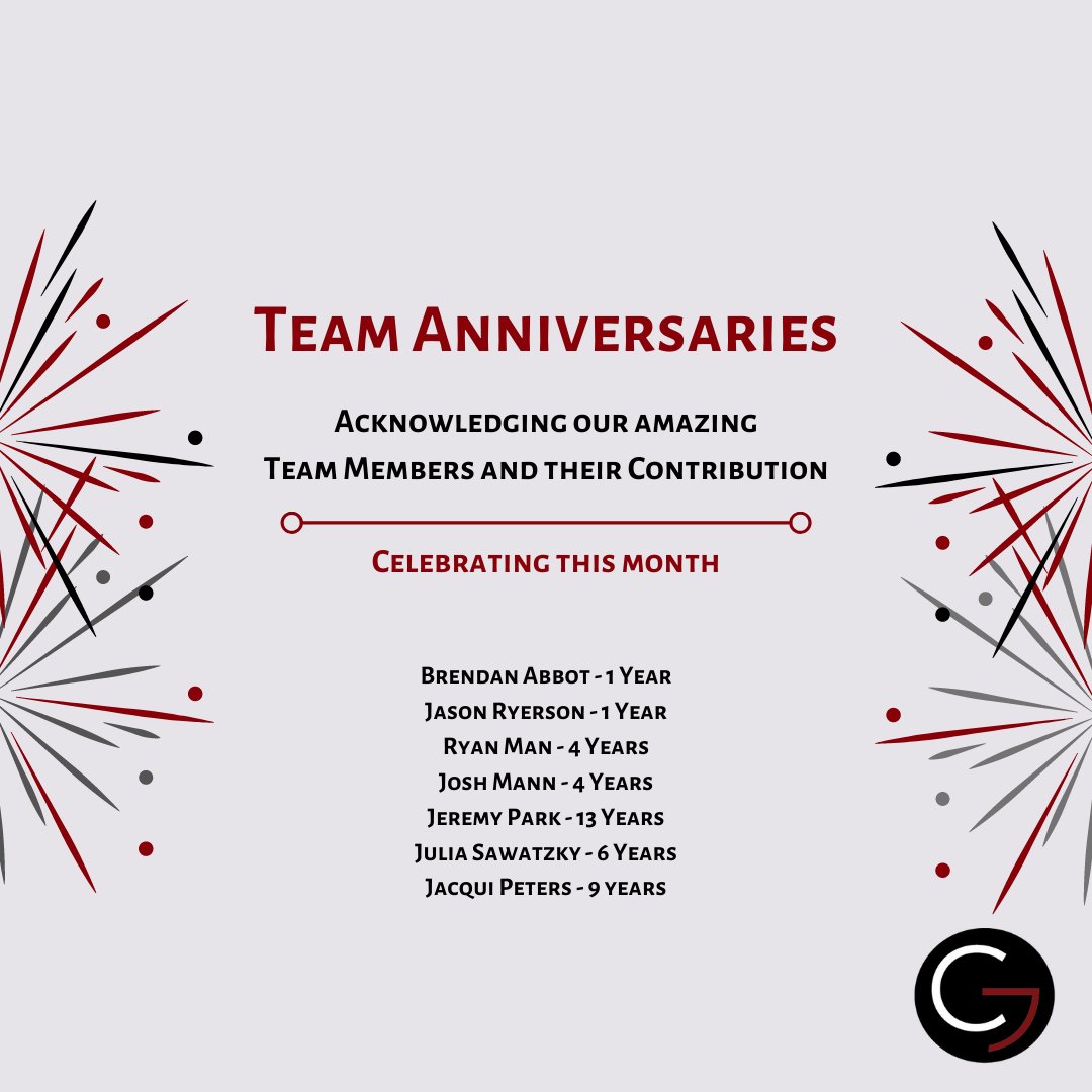 COREGeomatics's tweet photo. CORE would like to acknowledge the following team members, who's anniversary falls this month!
#teamwork #COREGeomatics https://t.co/vz0MAmGMMF