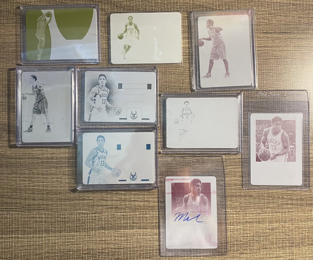 CardsMaro's tweet photo. Malcolm Brogdon 1/1 printing plate lot. Take all 9 including the auto for $205 shipped obo. Recent Comp attached. Please rt✍🏼✍🏼@ILOVECOLLECTIN1 @Hobby_Connect @sports_sell @TheHobby247 @PCOregonDucks @HobbyRetweeter @HobbyRetweet_ @HobbyConnector @HobbyRTs https://t.co/ekfrLVPEM1