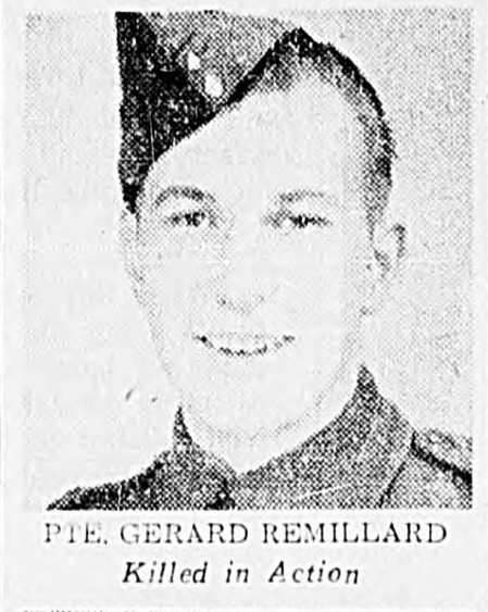 REMILLARD, GERARD  (G) - Private : canadianfallen.ca/102329/REMILLA… via <a href="/canadian_fallen/">Canadian Fallen</a>