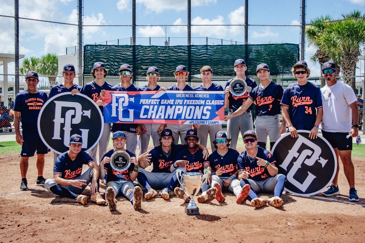 PG_Tourney's tweet photo. 2022 17U PG Freedom Classic 

🏆 Champions: Florida Burn 2023 National 
🥈 Finalist: Ftb Rockets 2023
🏅 MVP: Jeremiah Pachota 
🏅 MVPitcher: Trent Adrian https://t.co/FqPphxwRFM