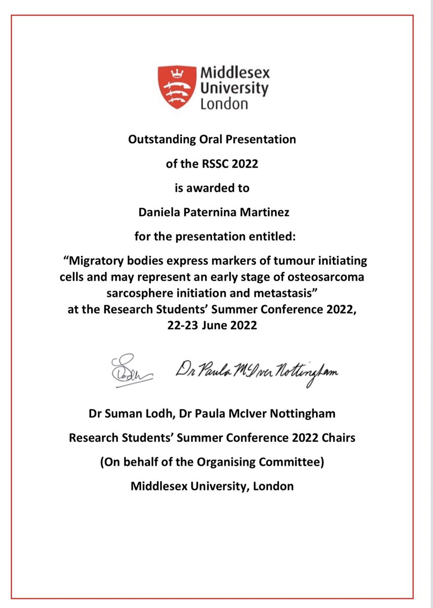 Had the fantastic opportunity to present my funded research in Osteosarcoma metastasis at the RSSC 2022. #KickingCancersButt