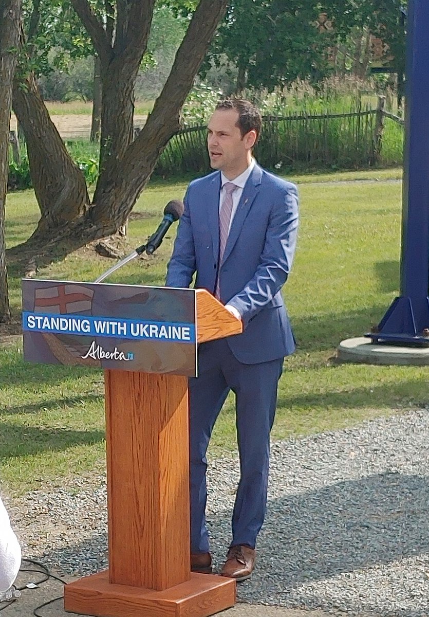 LamontCounty's tweet photo. Photos from today's announcement on Alberta's expanded support for Ukraine refugees and resettlement, hosted at Ukrainian Cultural Heritage Village (#UCHV #Local #Tourism) in #LamontCounty - #StandWithUkraine. (1/2) https://t.co/FiSaQ9xqxE
