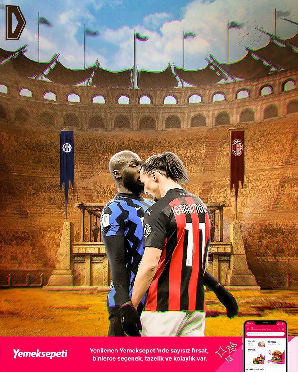 🏟️ İki devin yeniden karşılaşacağı tarih belli oldu. Zlatan 🆚 Lukaku 🗓️ 3 Eylül Cumartesi ⏰ 19:00 🇮🇹 Derby della Madonnina 🍕 Siz de eğer hala @Yemeksepeti uygulamasını indirmediyseniz, şimdi uygulamayı indirin, binlerce restorandaki indirimli menüleri kaçırmayın! #ortaklık