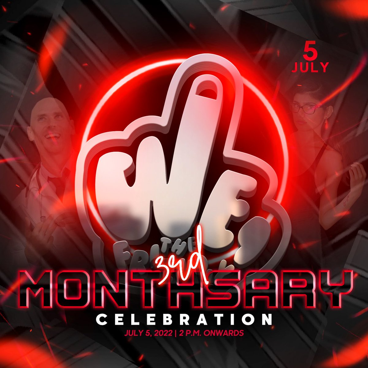 HAPPY 3RD MONTHSARY WTF FAM ♥️🥳
We are going to have an open gate for everyone.
Hop in and join us to this exciting event. 😍

JULY 5, 2022, 2:00PM GMT+8 
discord.gg/BdRcqrat