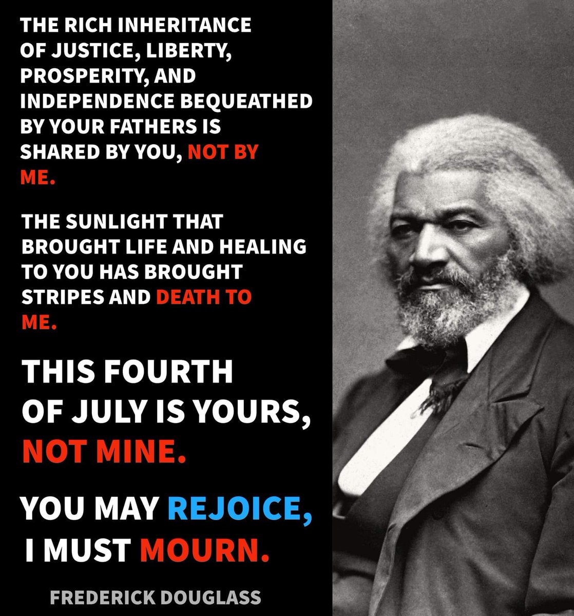 LiamOMaraIV's tweet photo. Trigger warning: 
On #IndependenceDay we celebrate declaration of a new country by rich white men who felt unrepresented by parliament, and who went on to deny rights to everyone else until the 20th century -- women, the indigenous, the queer, and all of African and Asian origin. https://t.co/PlcYpm3k2K
