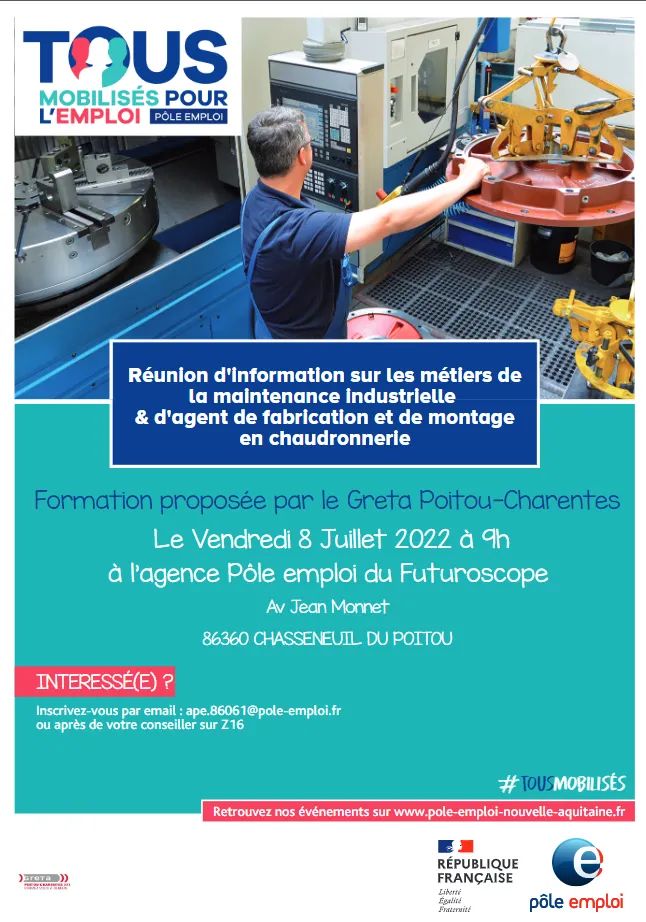 C'est en @poleemploi_NA et c'est maintenant ! Avec  <a href="/LeGretaPC/">Greta Poitou-Charentes</a> prenez contact avec votre agence. 💯