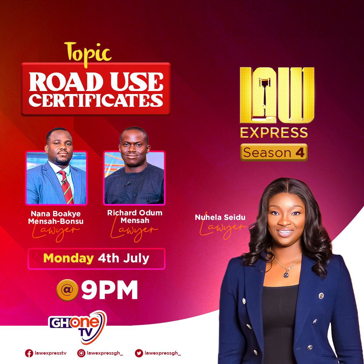ghonetv's tweet photo. Tonight on #LawExpress.

Tune in at 9pm 
@lawexpressgh_ https://t.co/zlaCJbacb9