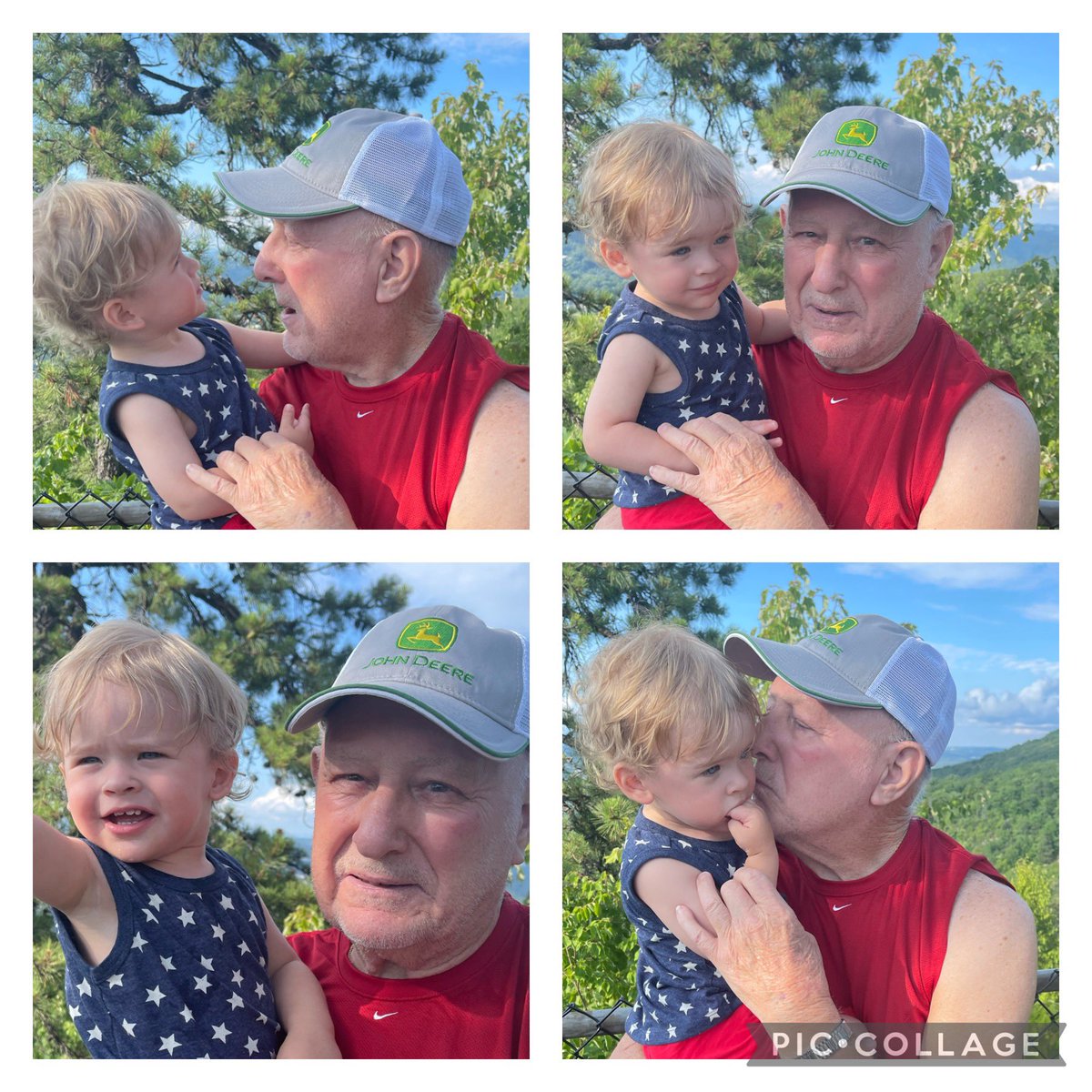 RanessaJessee's tweet photo. Dad and Eli. Happy 4th!β€οΈπ€π #flagrock #greatgrandson #18monthsold https://t.co/59R3VBcX36