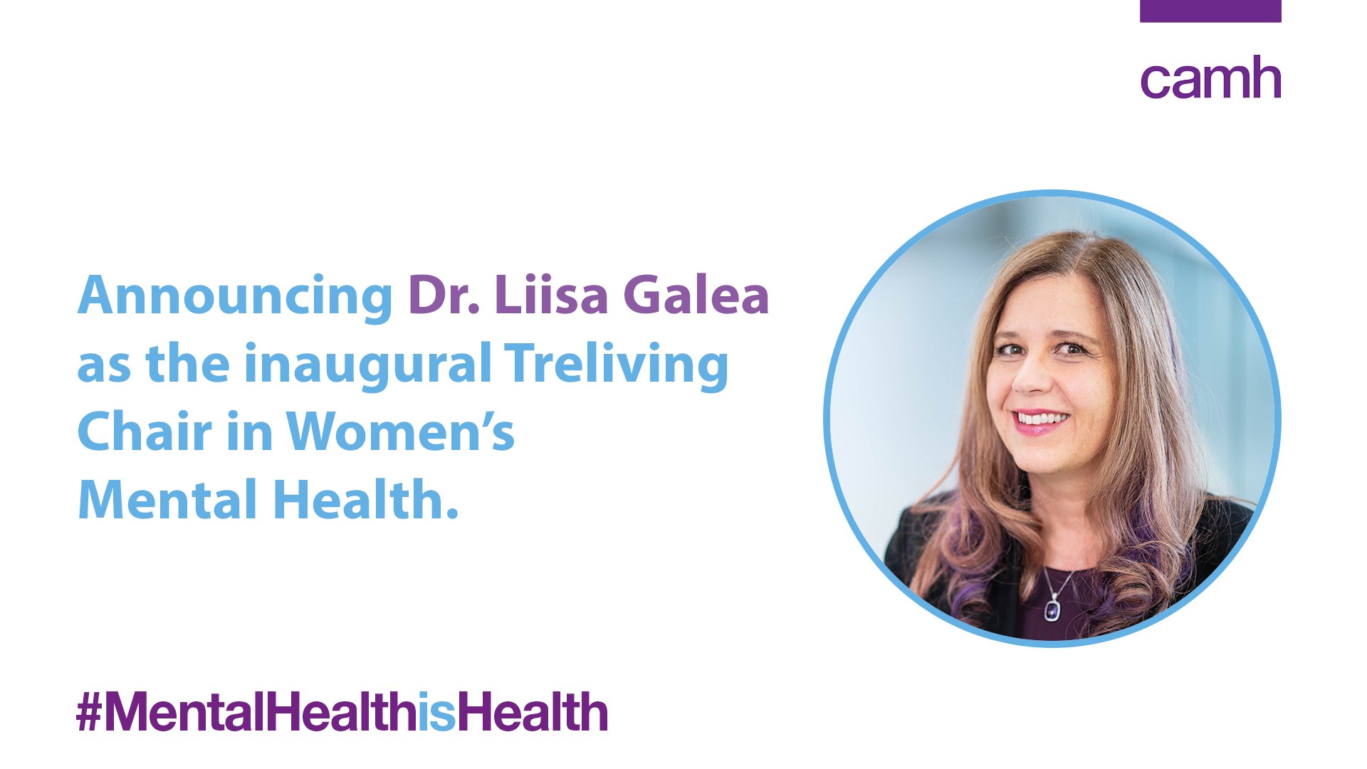 Announcing Dr. Liisa Galea as the inaugural Treliving Chair in Women’s Mental Health.