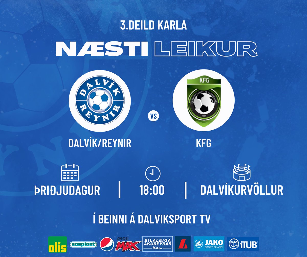 Mikilvægur leikur á morgun gegn KFG. Fjölmennum í stúkunni og styðjum okkar menn💙