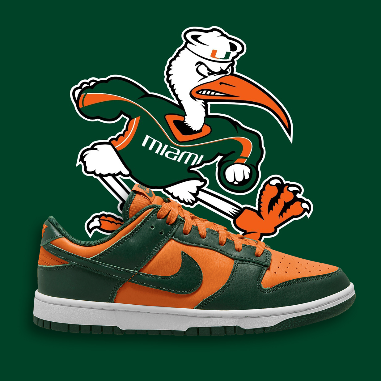 Nike Dunk Low Miami Hurricanes