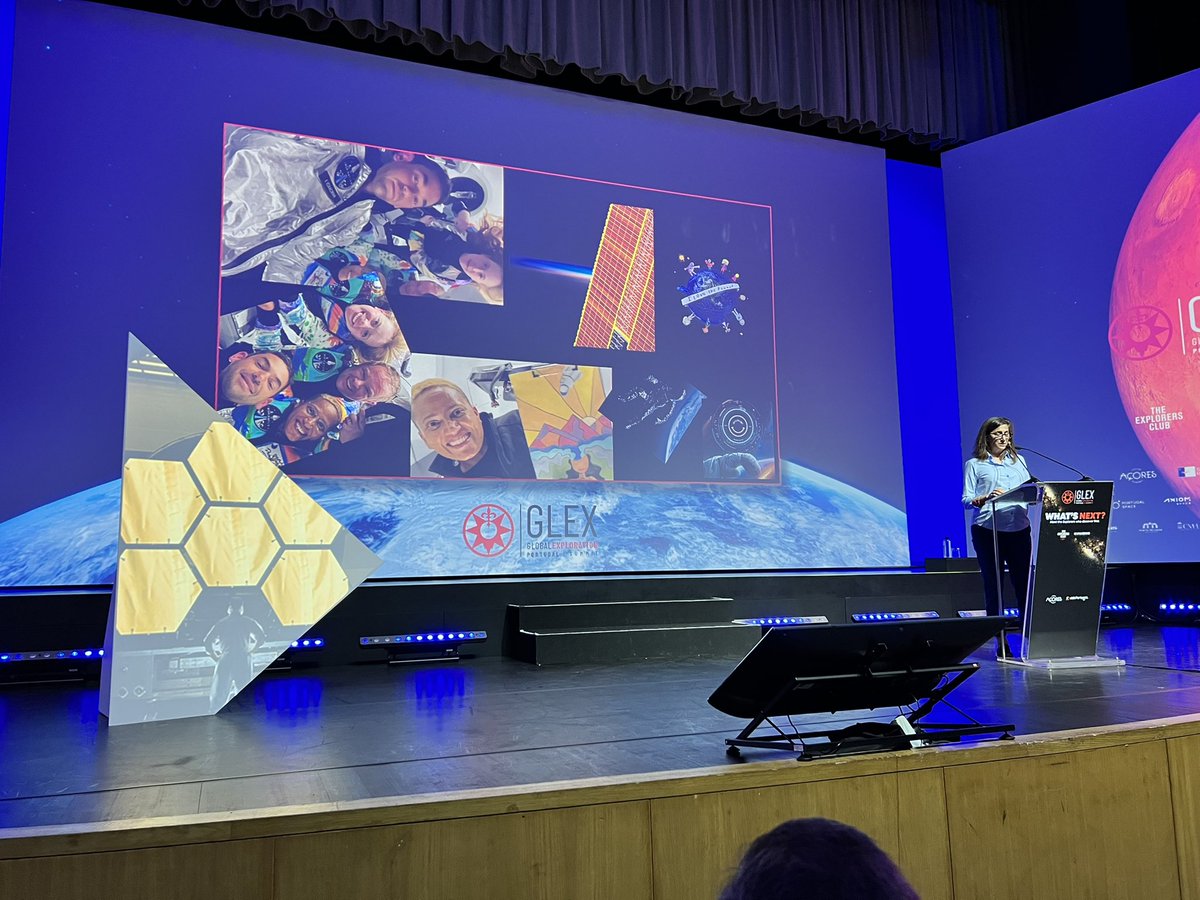 DrSianProctor's tweet photo. Great first day of the @ExplorersClub Global Exploration Summit with a few @inspiration4x shoutouts from my friends @Astro_Cady and @Astro_Nicole. #GLEXSummit 🚀👩🏾‍🚀🌍 https://t.co/aSI4AdOtof