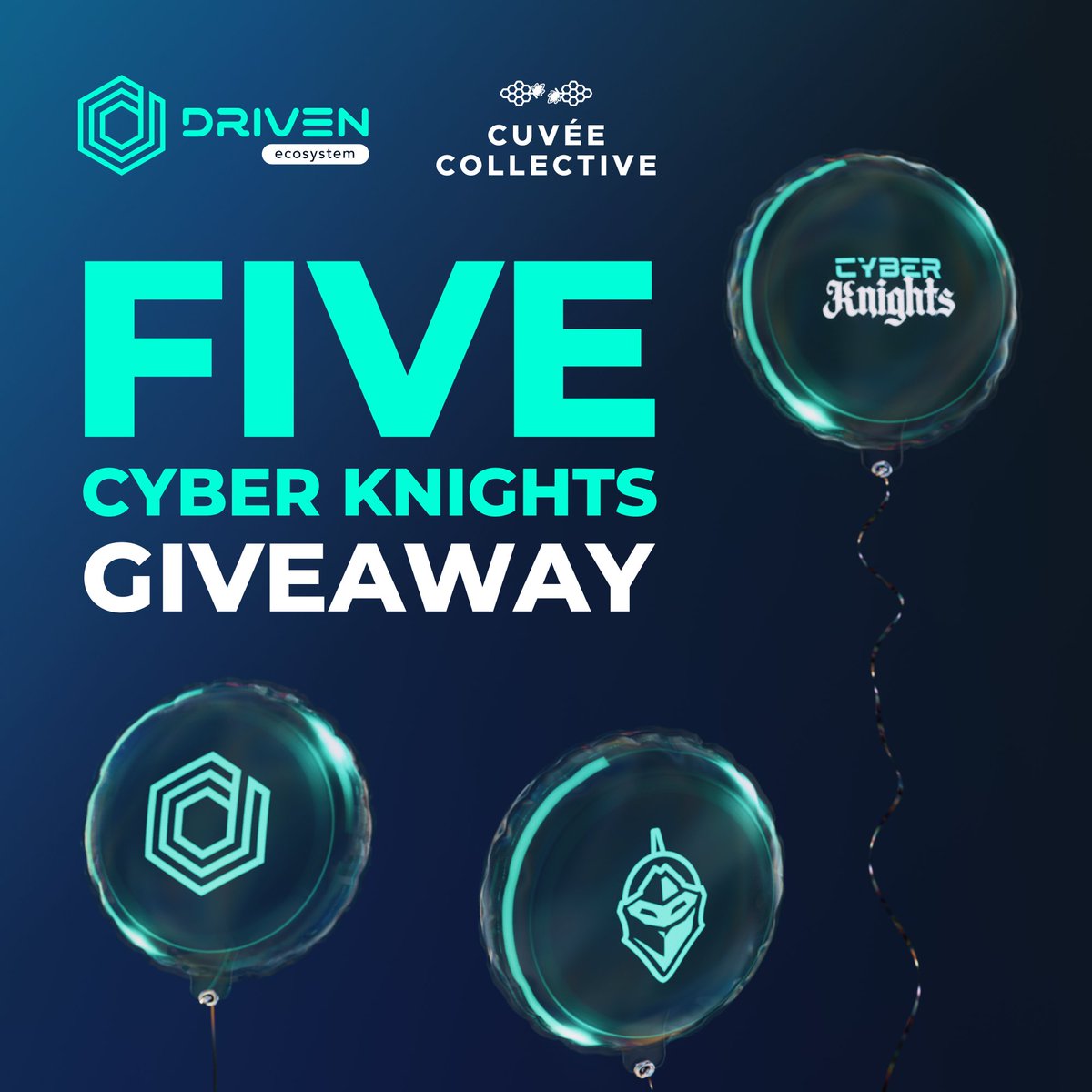 DRIVENecosystem's tweet photo. Join at the link below for a chance to win one of the five @CyberKnightsNFT that @cuveecollective has decided to give away in complement with this podcast!✨🎁

https://t.co/oTq1fVhUNg

#DRIVENecosystem #NFT #Polygon #Giveaway #BNB #BSC #MATIC #crypto #DeFi https://t.co/e9HoOCvYFP