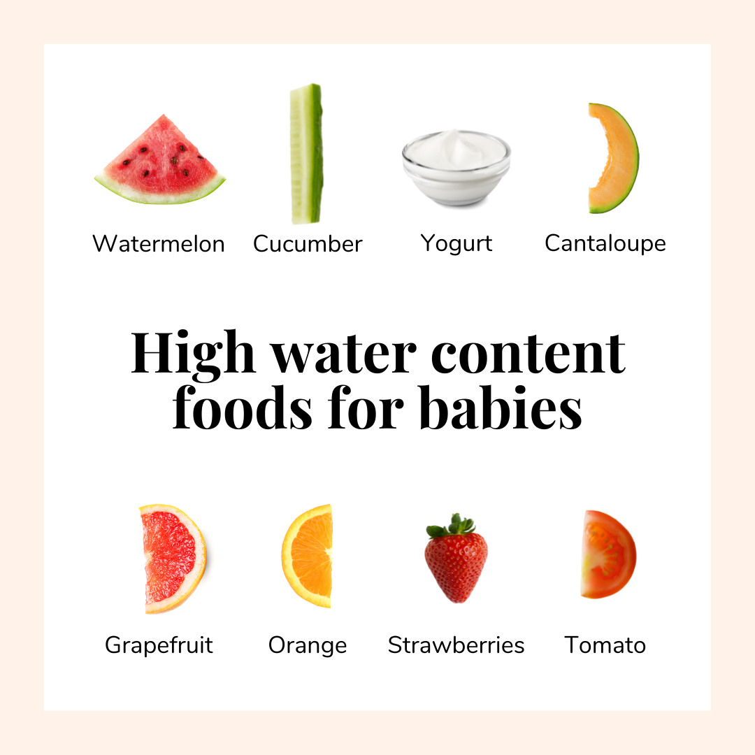 To those of you in the US, happy July 4th! 
.
If you're spending the day outside today don't forget that babies are vulnerable to dehydration and may need some extra fluid. These high water content foods can help kids 6 months+ stay cool and meet their fluid needs. 🍉🍊🥒
.