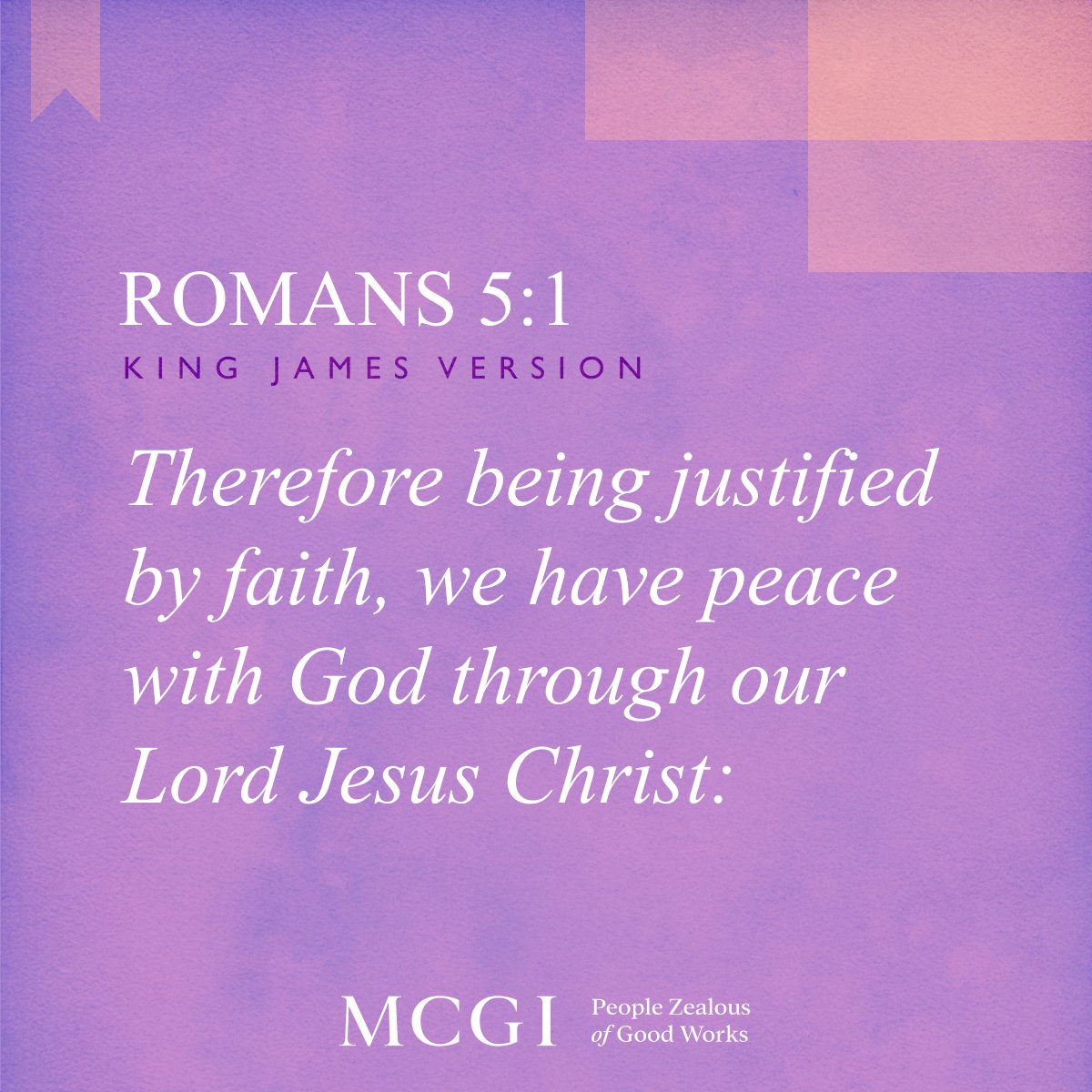 mcgidotorg's tweet photo. Therefore being justified by faith, we have peace with God through our Lord Jesus Christ:

(Romans 5:1, KJV) https://t.co/Ea97E4VOqd