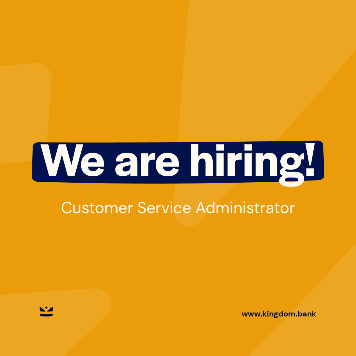 Do you love working with people and have a passion for seeing churches grow?

We're looking for a gifted Customer Services Administrator to join our growing team. Find out more and apply for the role now: kingdom.bank/about/vacancie…