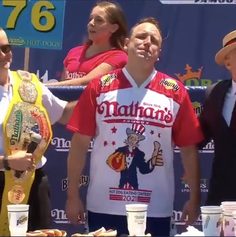 And STILL, the greatest competitor in the history of the world #JoeyChestnut #NathansHotDogEatingContest