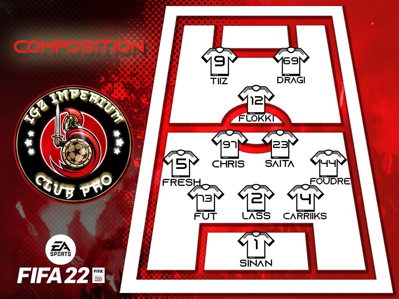 🔴⚫ COMPOSITION 🔴⚫. 

Voici le XI de départ de cette soirée :