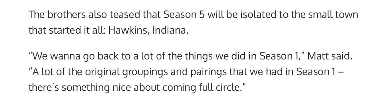 011scenes's tweet photo. SEASON 5 ONLY HAWKINS CONFIRMED COMING FULL CIRCLE WE WONNNNN https://t.co/OLf3Nk1xuV