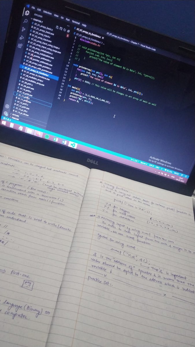 therealrohitg's tweet image. Thought I should post weekly updates instead of daily. Past week&apos;s learnings were :

1) Basics of C.
2) Variables, Functions, Recursions.
3) Arrays and Pointers.
4) Conditional loops.

#100daysofcode #100daystocode #Coding  #javascript 
 #100DaysOfCode