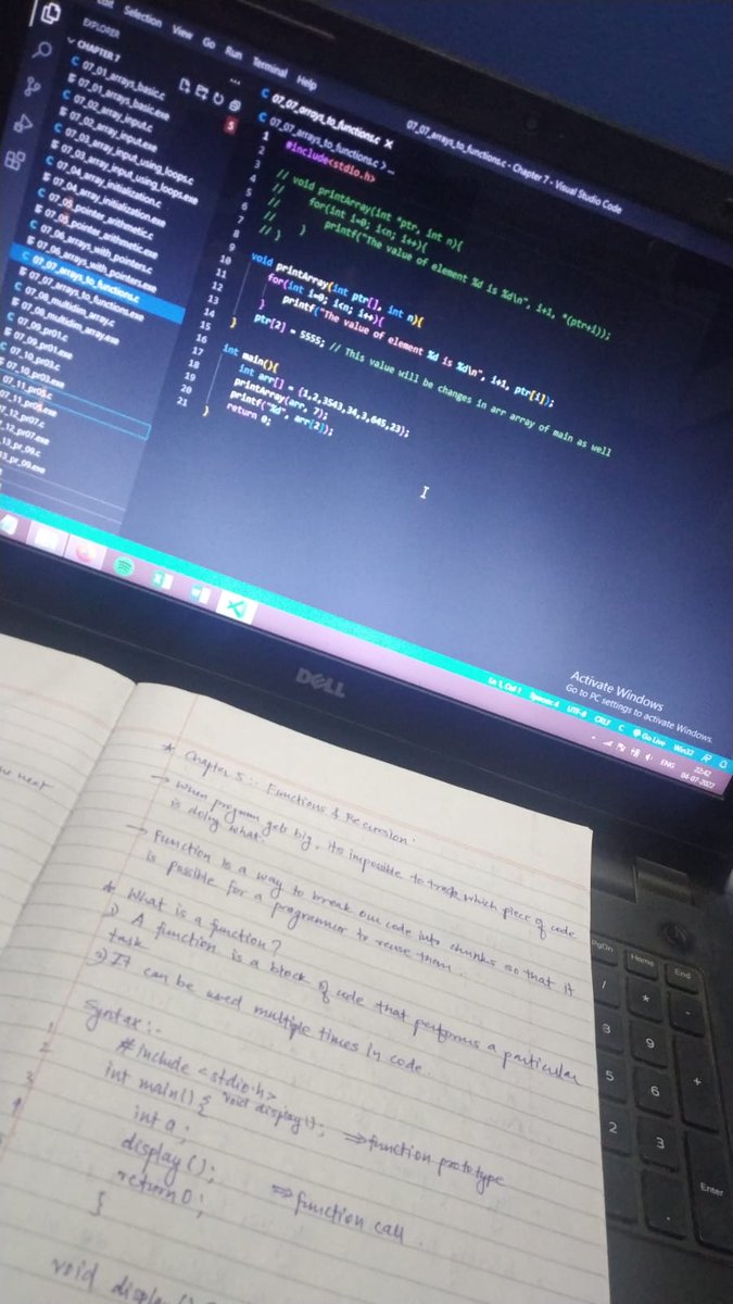therealrohitg's tweet image. Thought I should post weekly updates instead of daily. Past week&apos;s learnings were :

1) Basics of C.
2) Variables, Functions, Recursions.
3) Arrays and Pointers.
4) Conditional loops.

#100daysofcode #100daystocode #Coding  #javascript 
 #100DaysOfCode