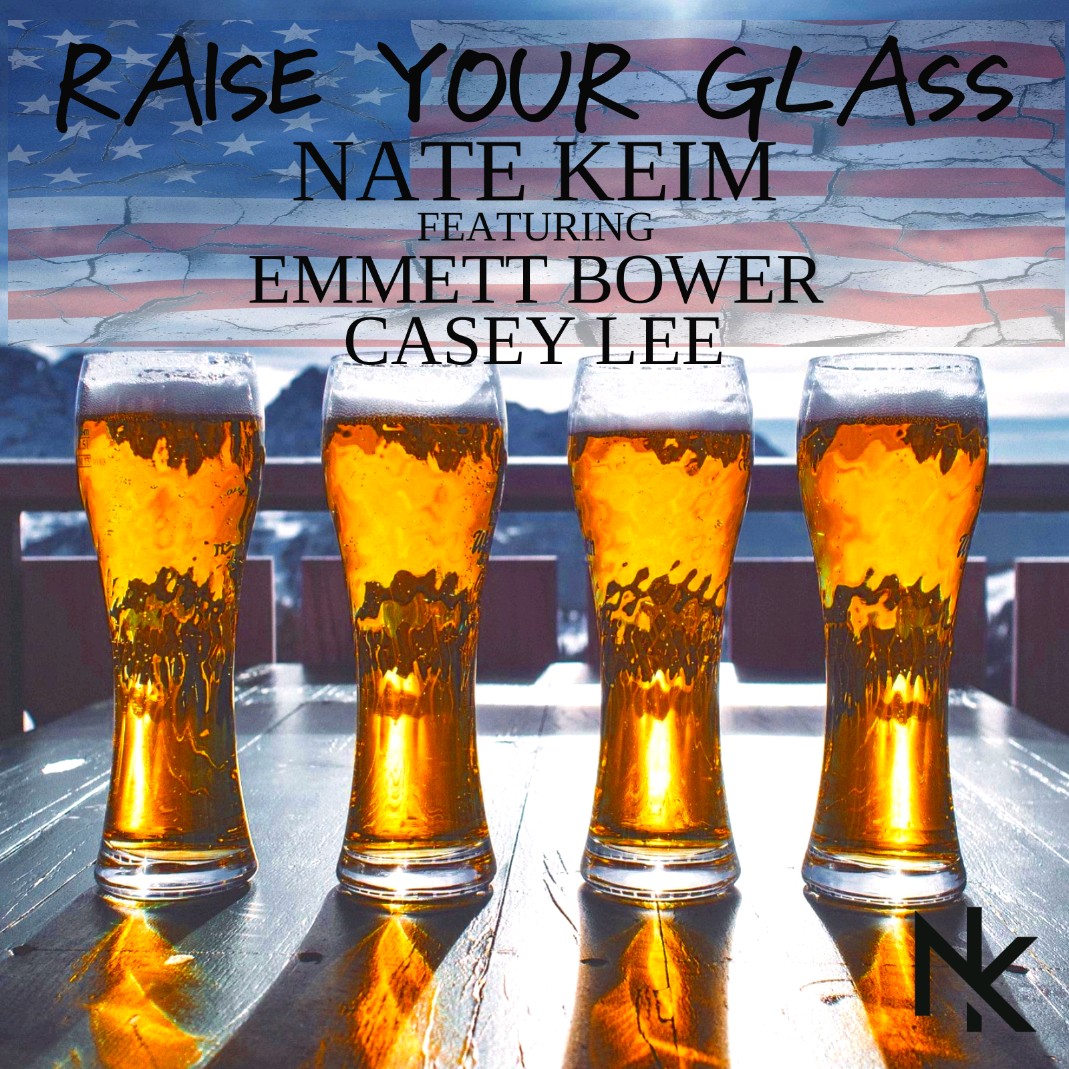 Released on country radio now! 'Raise your glass' by Nate Keim featuring Casey Lee and yours truly! Will be available on all download/streaming sites soon! Turn it up for 'Merica
