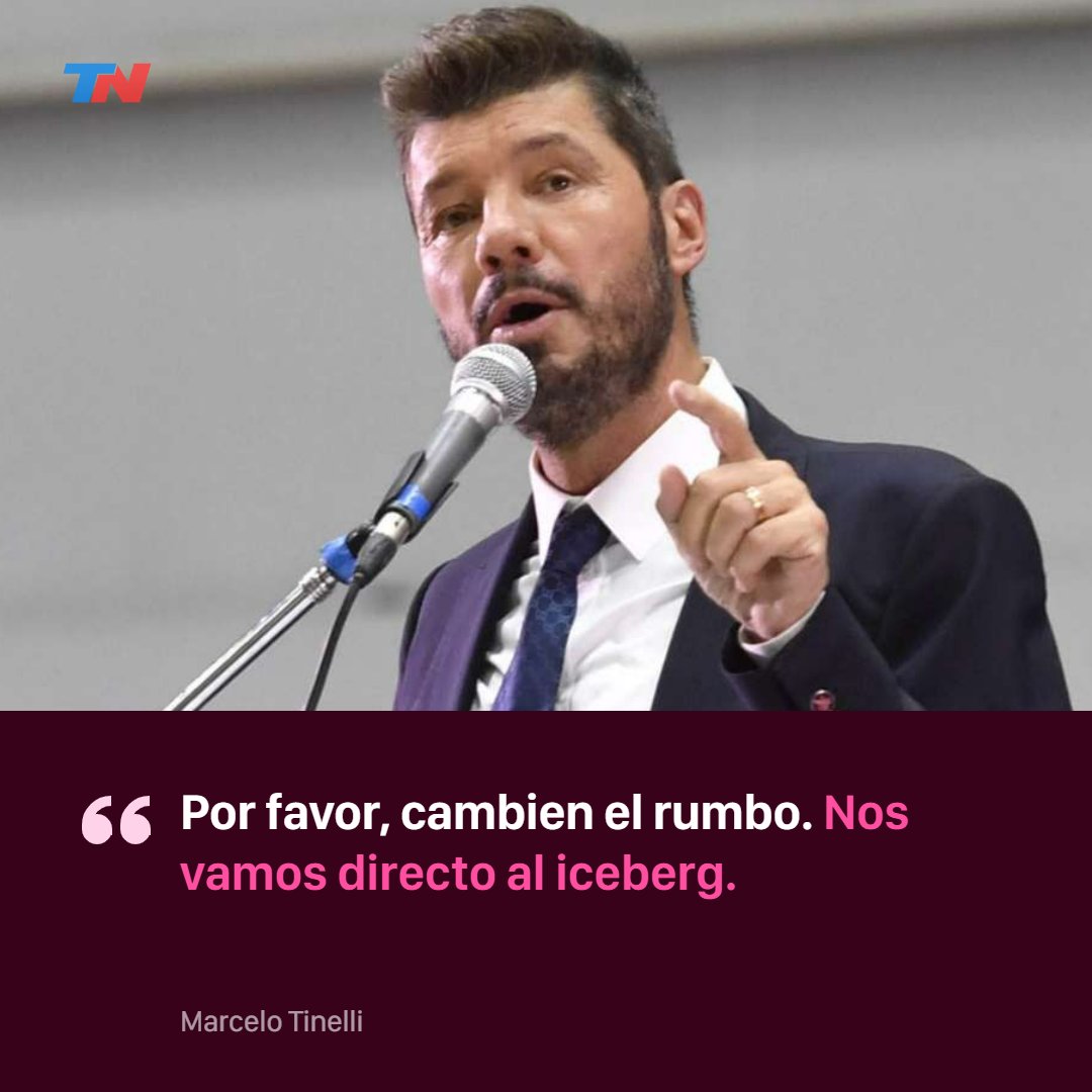 todonoticias's tweet photo. "Nos vamos directo al iceberg”: con el dólar blue récord, la crítica de Marcelo Tinelli al Gobierno por la crisis económica https://t.co/9kABaZ7LNv https://t.co/6LrLBkfGAE