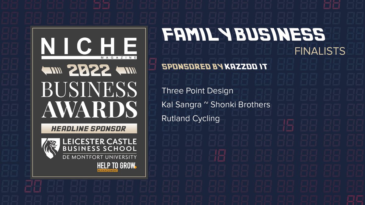 Introducing… the 2022 Family Business finalists! @threepointpos @RutlandCycling @KalSangra ~ Shonki Brothers Ltd This category is kindly sponsored by @kazzooit. #NicheBizAwards2022