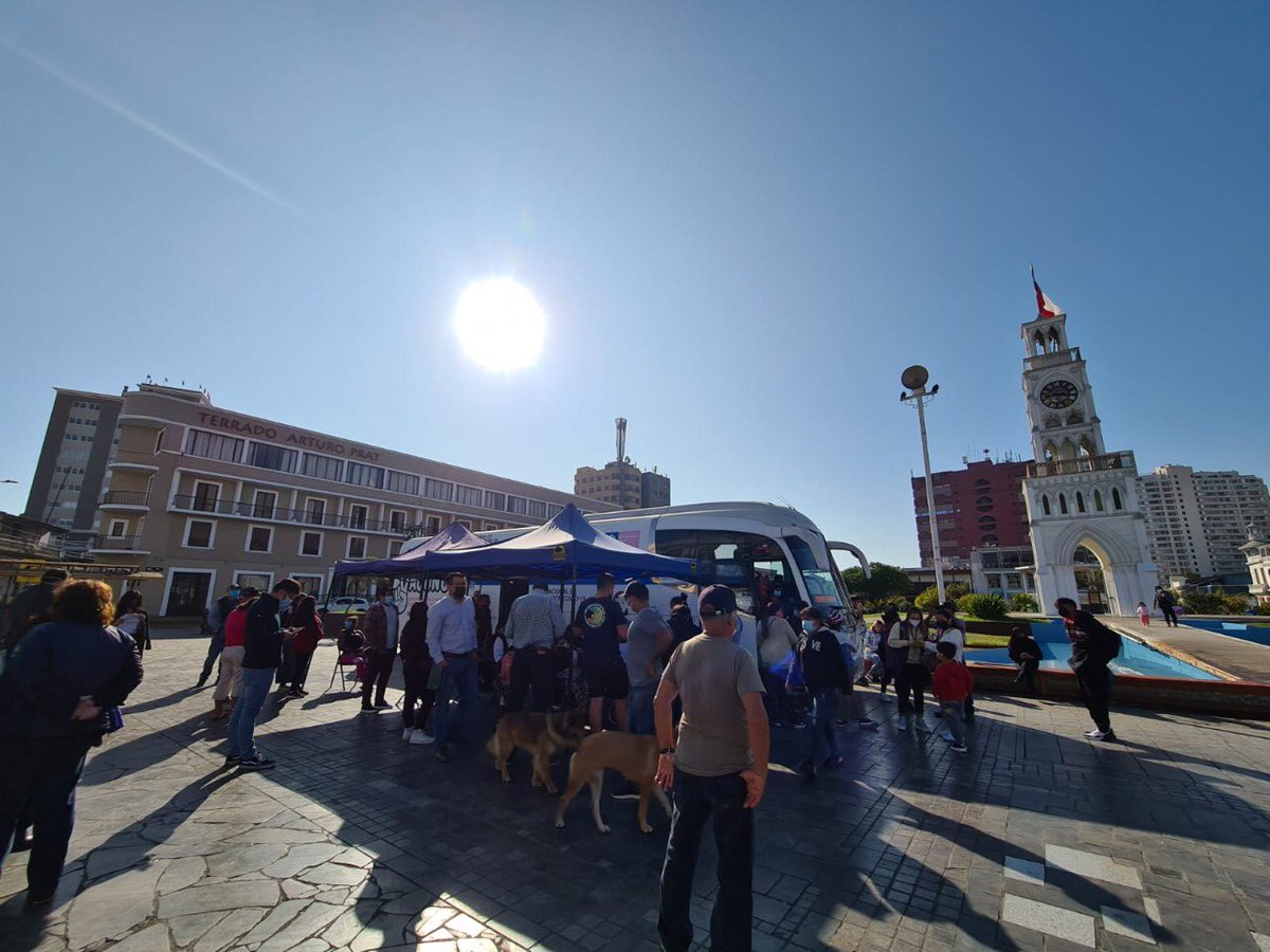 Saludtarapaca's tweet photo. #SeguimosCuidándonos Hasta las 17 horas de este #FelizLunes puedes acceder a la #vacunaCOVID19 e #influenza en el Bus Móvil de @SeremiSalud_I ubicado en Plaza Prat #Iquique @ministeriosalud @MeVacuno @paquintard @IquiqueDeTodos @DPRTarapaca https://t.co/qAIWT4Ie53