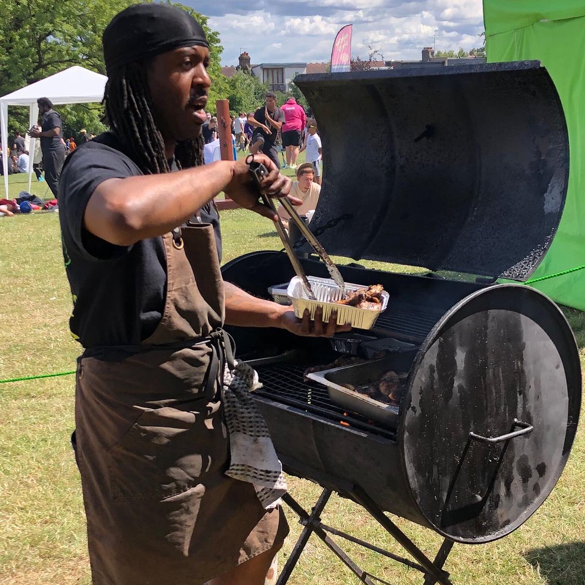 MaubyBrockley's tweet photo. Great Sunday festival thank you @blythehillfields team & volunteers 🎪Great to be back! Truly a special community festival. Big love to all the old and new faces, friends, family & traders 🖤 #jerkoffbbq #blythehillfest #londonfest #communtyfestival #honoroak #crofton #brockley https://t.co/S5d1Lk0Yo5