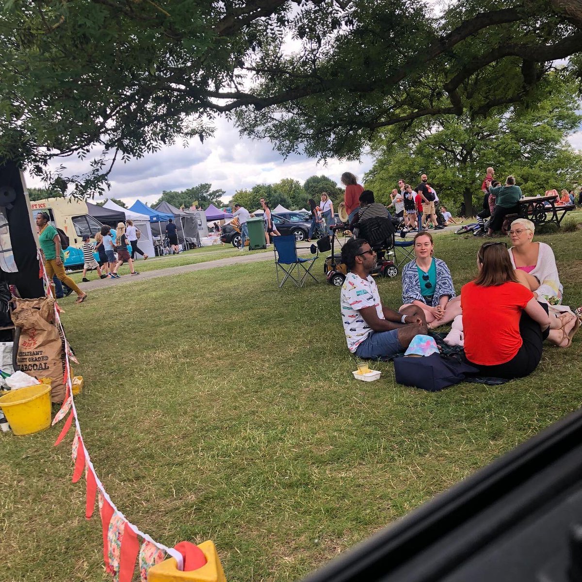 MaubyBrockley's tweet photo. Great Sunday festival thank you @blythehillfields team & volunteers 🎪Great to be back! Truly a special community festival. Big love to all the old and new faces, friends, family & traders 🖤 #jerkoffbbq #blythehillfest #londonfest #communtyfestival #honoroak #crofton #brockley https://t.co/S5d1Lk0Yo5