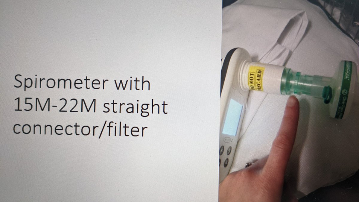 @laura_icuphysio @TheACPRC @acpin_EA We use a normal micromedical spirometer with this connector from Intersurgical. We would use a thinner filter normally so not to impede flow.