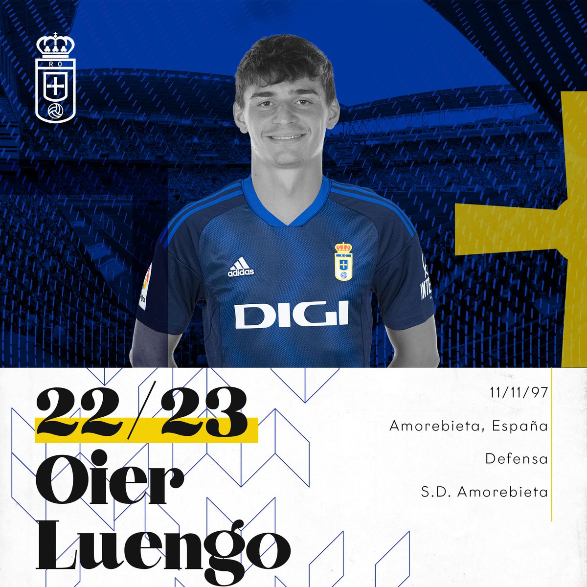 RealOviedo's tweet photo. #BienvenidoOierLuengo 
#RealOviedo 🔵⚪