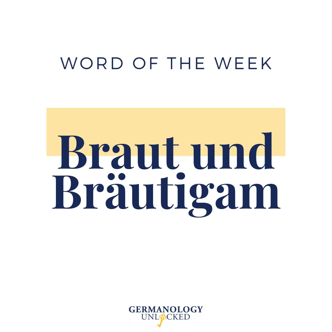 GermanUnlocked's tweet photo. Words of the Week | Braut und Bräutigam - Bride and Groom 
#germanologyunlocked #germangenealogy #genealogy #familyhistory #germantranslation #genealogyeducation #onlinecourse #germangenealogy #translationcourse https://t.co/qjkGxJ46PV