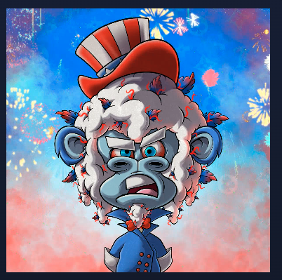 seekersatchel's tweet photo. Happy Independence Day America. Another premium piece by @Mr_Twofu. The #skunkychunks community is a major player in the #NFT world. Some of the dOpESt #nftart in the game. @SkunkyChunks #dopeart #skunkmonkey #nftworld #NFTCommmunity #nftcollectors #FourthofJuly #america #merica https://t.co/9wOQvy52Yy