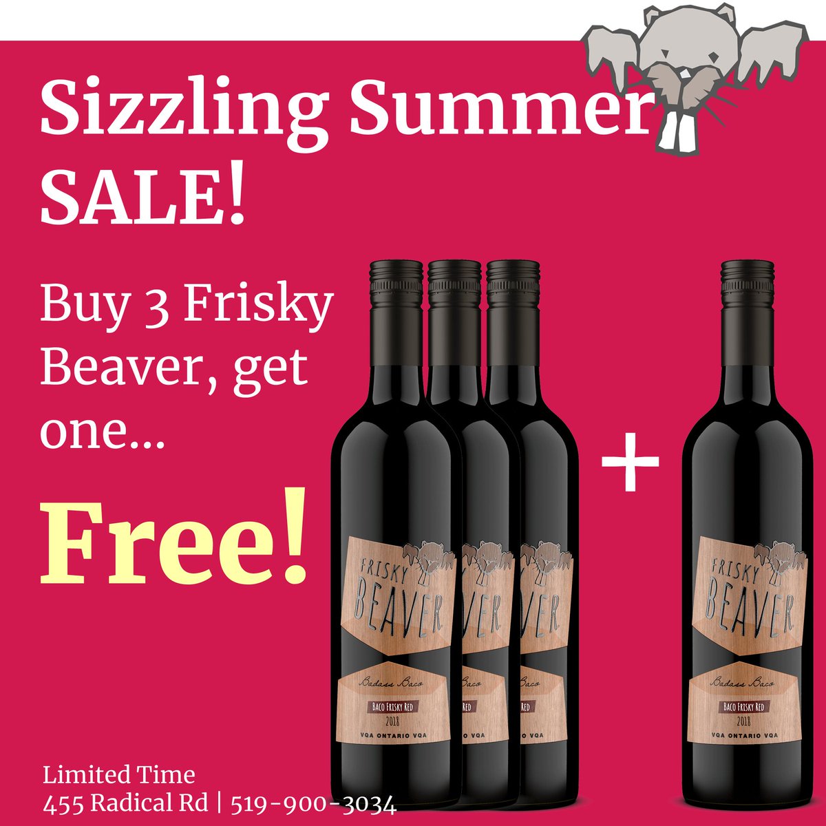 Sizzling Summer Sale 😎 

Buy 3 get 1 FREE at Frisky-Gamble.com 🍷 

Visit us near Port Dover, home to sandy beaches, artisan shops, and great restaurants!
🥂Cheers🥂

#wine #ontariotravel #ontariowines #norfolkcounty #norfolktourism #portdover #winelover