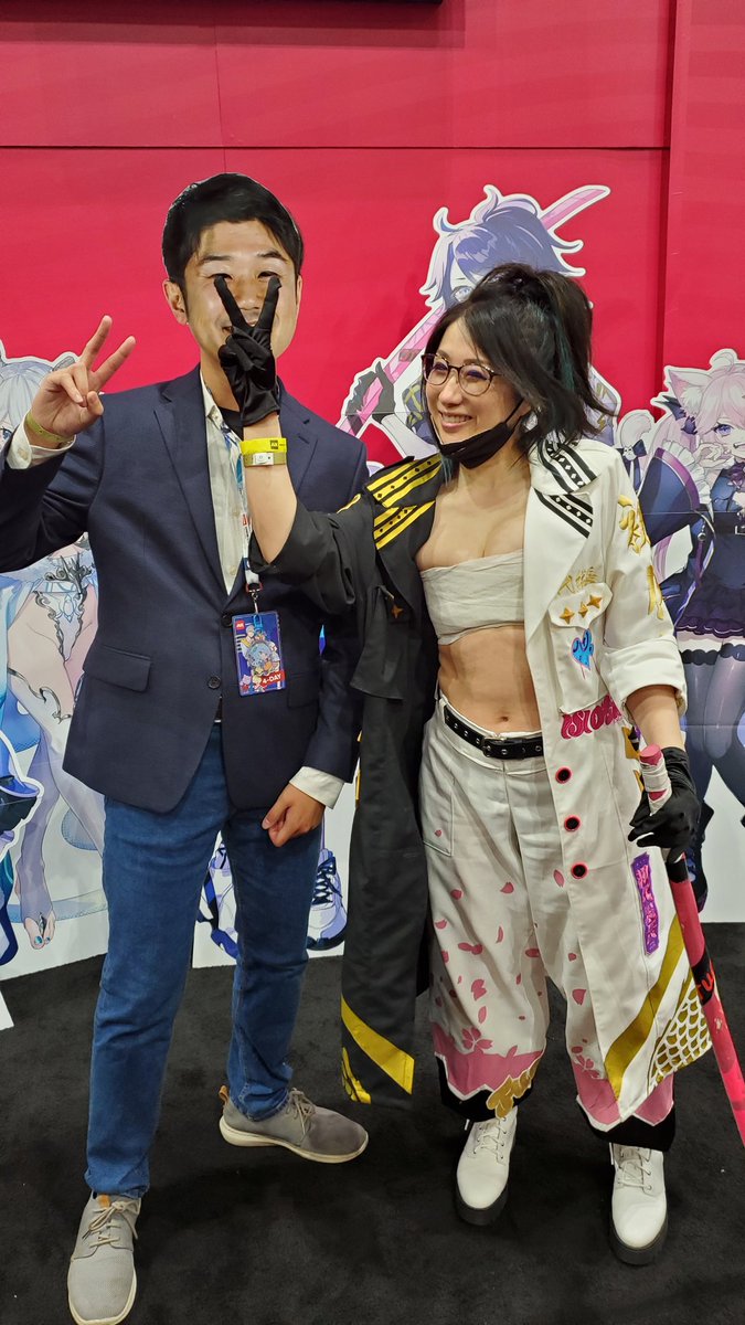AnAsianPanda's tweet photo. We do a little trolling 
#ksonONAIR #vshoujo #YAGOO #AnimeExpo2022 https://t.co/b0BJdfUwi2