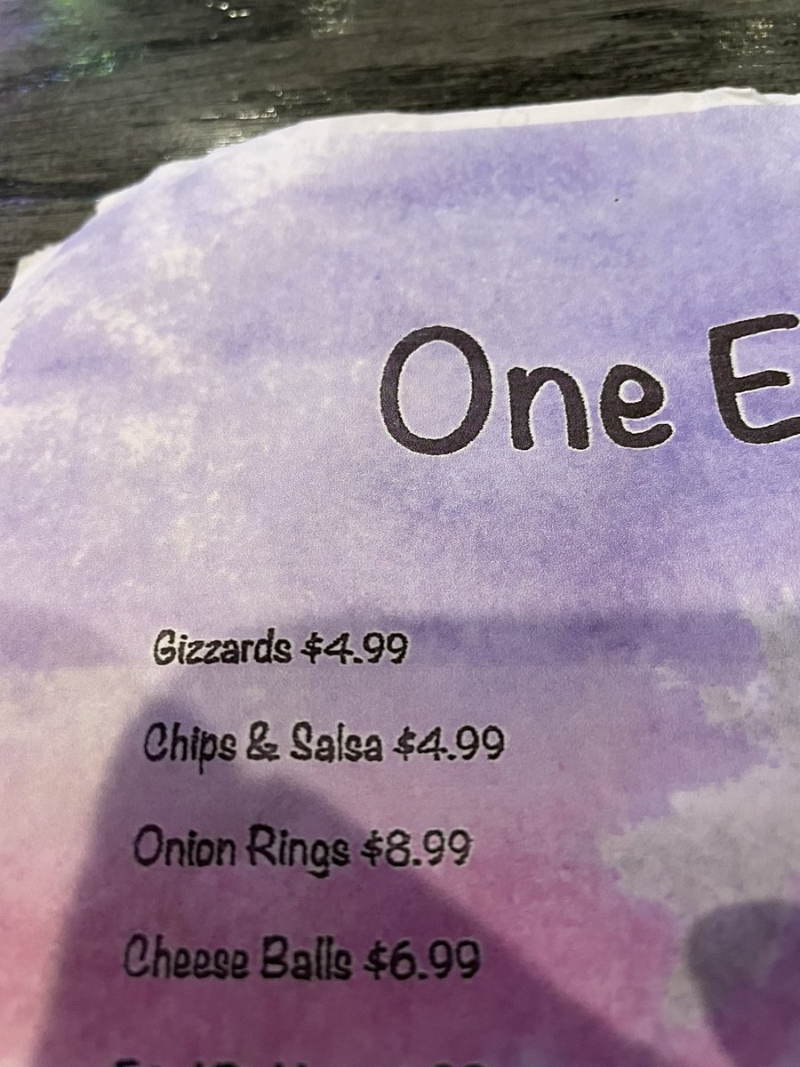 You know your back in your home state when they have gizzards for an appetizer. 😂