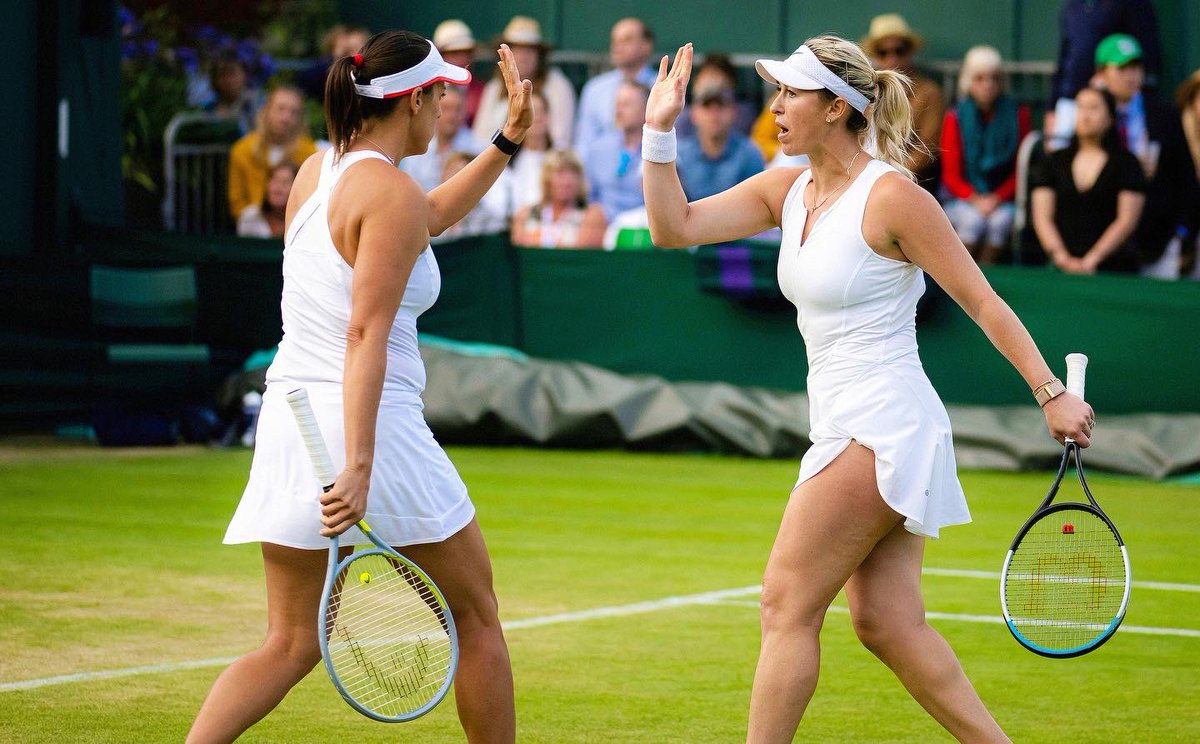 Quarterfinals!!! <a href="/Wimbledon/">Wimbledon</a> ✨🍓🤍💪🏻 <a href="/andrejaklepac/">Andreja</a>
